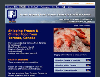 Shipping Frozen & Chilled Food from Toronto, Canada