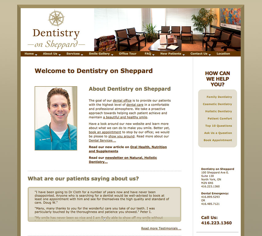 Dr. Cloth and Dentistry on Sheppard