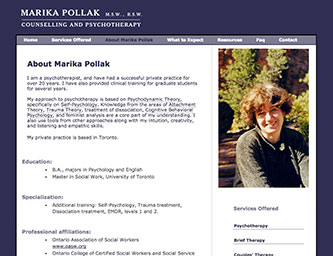 About Marika Pollak, Toronto Therapist
