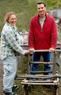Creating a rustic garden chair at the willow workshop